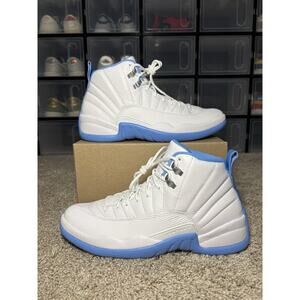 Nike Air Jordan XII 12 Retro Melo White University Blue UNC CT8013-112 Men's 9.5